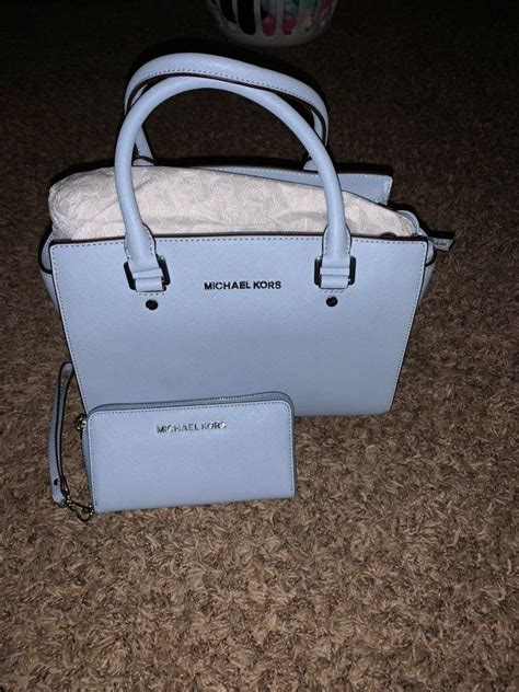 baby blue Michael Kors bag